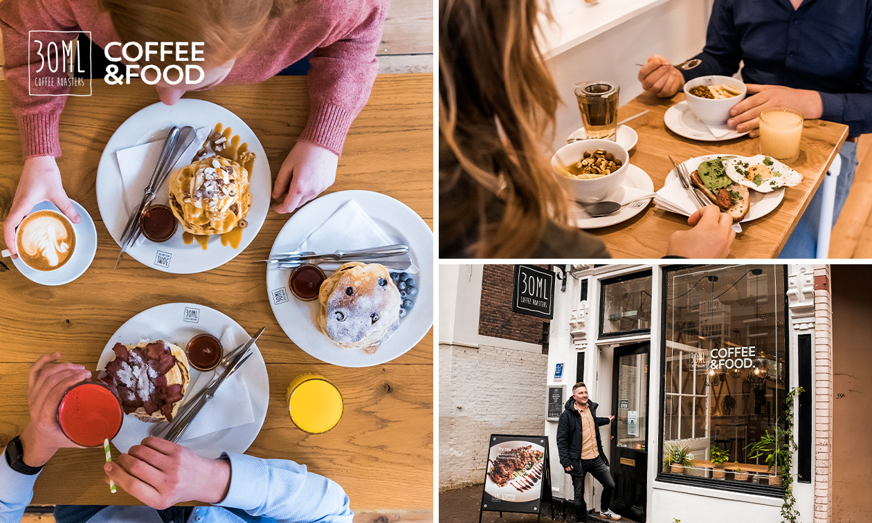 Ontbijt of late lunch bij 30ML Coffee & Food Nachtegaalstraat in Utrecht