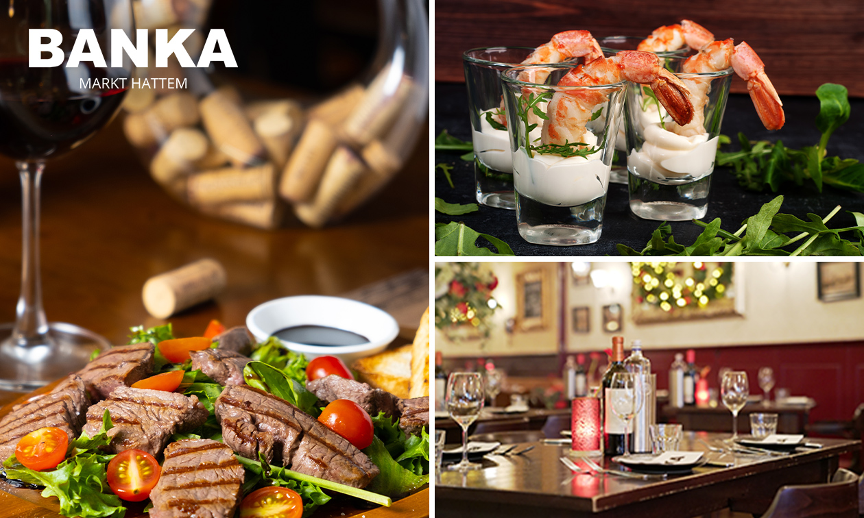 3-gangendiner à la carte bij BANKA Hattem