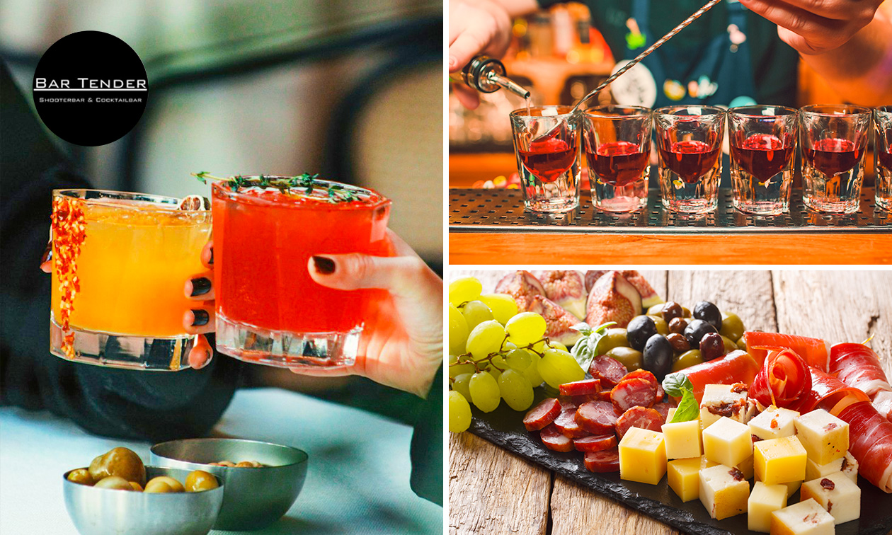 Luxe bittergarnituur of onbeperkt nacho's (2 uur) + 1 cocktail bij Bar Tender