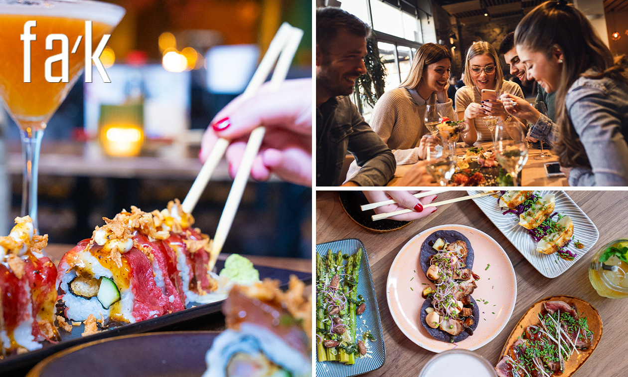 3 gerechtjes à la carte + 1 bijgerecht + dessert bij FAK Utrecht