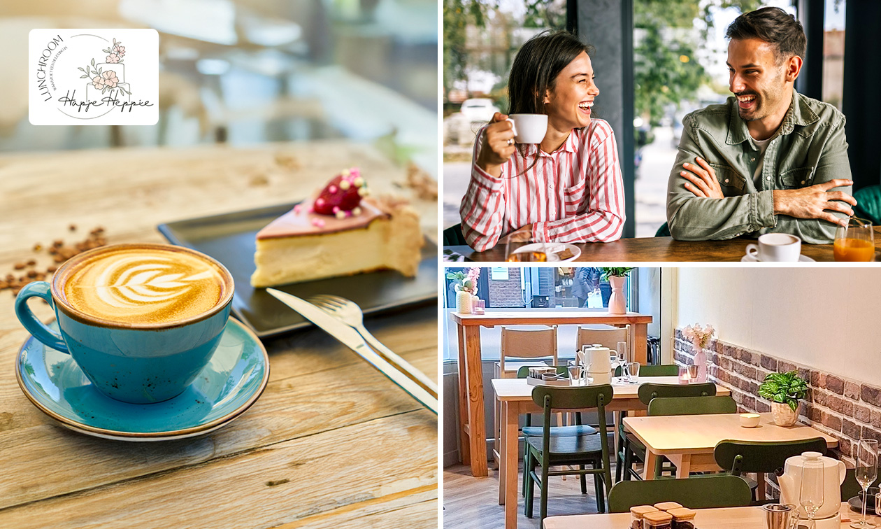 Warme drank naar keuze + zoete plank bij HapjeHeppie