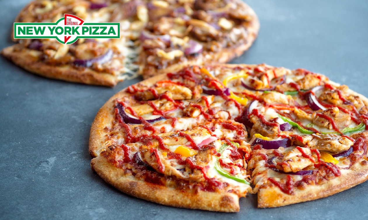 Pizza naar keuze (25 cm) voor afhaal bij New York Pizza