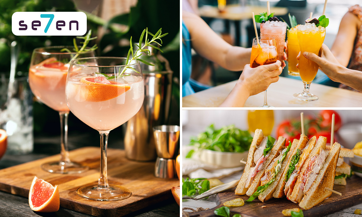 2 cocktails + gerecht naar keuze bij Se7en Utrecht