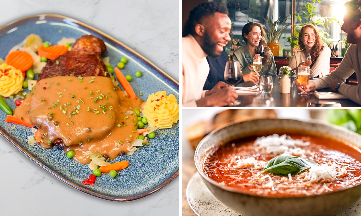 3-gangendiner à la carte + brood bij Spoor 7