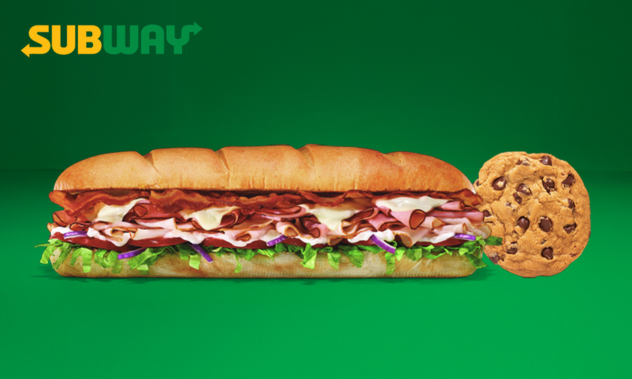 Broodje (30 cm) bij Subway + cookie voor afhaal