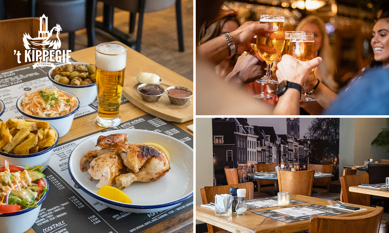 9-gangendiner bij 't Kippegie in hartje Utrecht