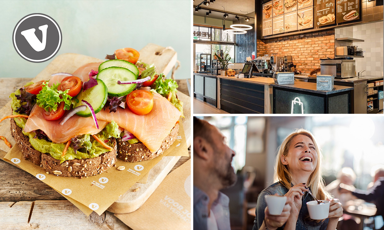 Ontbijt- of lunchgerecht met koffie of thee bij Verhage Amersfoort